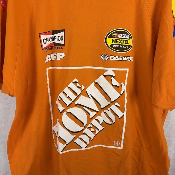 Vintage Winners Circle Tony Stewart Pit Crew Nascar Racing Shirt Size 2XL Orange - Picture 2 of 7